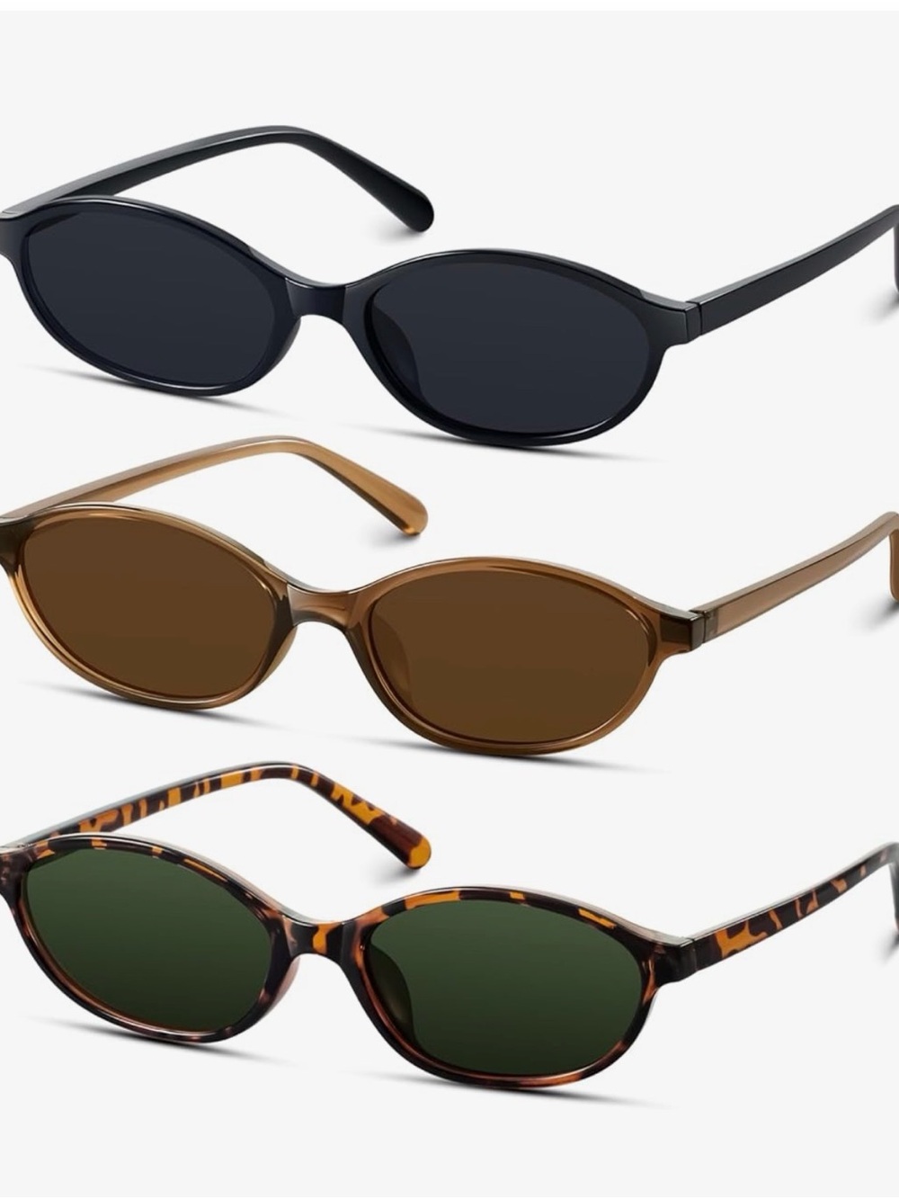 Amazon Women's Sunglasses - Black, Brown, Tortoiseshell